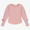 ANGEL'S FACE GIRLS PINK BOW SLEEVE TOP