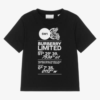 Burberry Kids' Joel Logo-print Cotton T-shirt 3-14 Years In Black