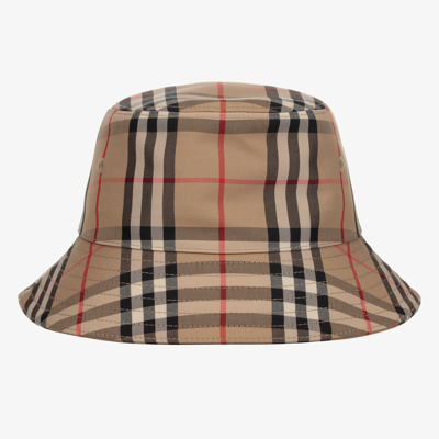 Burberry Beige Vintage Check Bucket Hat