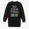 DKNY DKNY GIRLS TEEN LOGO SWEATSHIRT DRESS