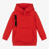 GIVENCHY RED VELCRO LOGO HOODIE