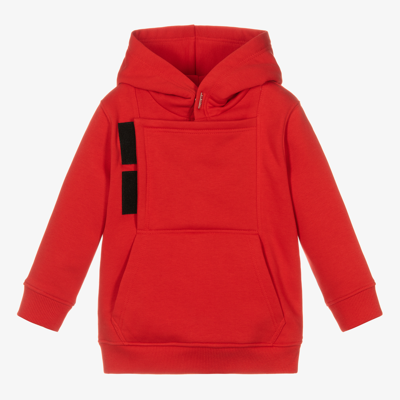 Givenchy Teen Red Velcro Logo Hoodie