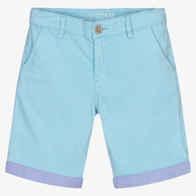 Guess Kids' Boys Blue Cotton Shorts