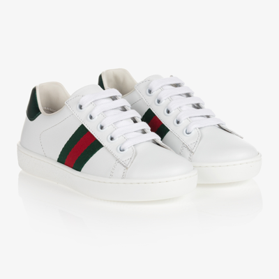 Gucci White Ace Leather Trainers