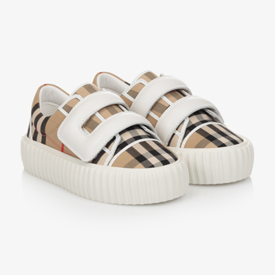 Burberry Beige Vintage Check Trainers