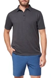 Faherty Cloud Cotton Blend Polo In Washed Black