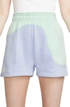 Nike Sportswear Color Clash Women's Fleece Shorts In Light Marine,mint Foam