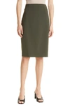 M.m.lafleur The Cobble Hill 4.0 Origamitech Plus Pencil Skirt In Olive