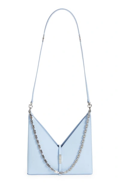Givenchy Small Cutout Chain Strap Leather Crossbody Bag In Baby Blue