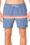 Rip Curl Surf Revival Volley Swim Trunks In Navy 0049