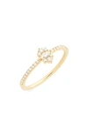 Bony Levy Getty Crown Cluster Diamond Ring In 18k Yellow Gold
