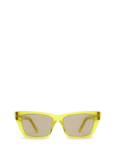 Saint Laurent Sl 276 Acetate Sunglasses In Yellow