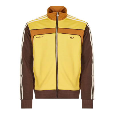 Adidas X Wales Bonner Three-stripe Jersey Track Jacket In Yellow