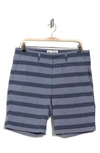 Original Penguin Stripe 8" Chino Shorts In Dark Sapphire