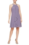 Slny Necklace Halter Dress In Icy Orchid