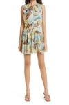 TED BAKER ELLAIN BUTTON FRONT TIERED MINIDRESS