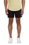 Goodlife Essential Slim Fit Linen & Cotton Shorts In Black