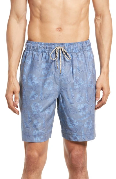 Rails Kian Printed Swim Shorts In Jungle Blues