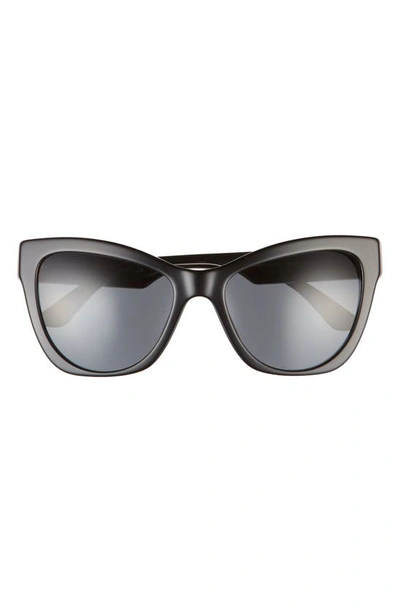 Versace Greca Logo Acetate Cat-eye Sunglasses In Black/gray