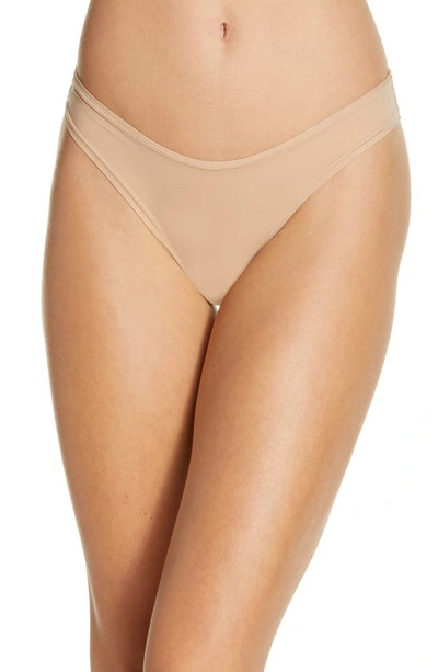 SKIMS Fits Everybody Lace Dipped Thong - Cocoa