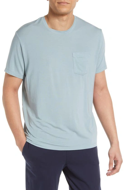 Tommy John Second Skin Pocket Sleep T-shirt In Solid Slate