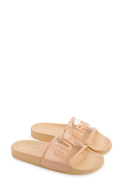 Superga 1908 Clear Identity Slide Sandal In Dusty Orange