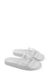 Superga 1908 Clear Identity Slide Sandal In Total Grey Ice
