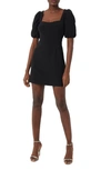 French Connection Whisper Back Cutout A-line Dress In Black