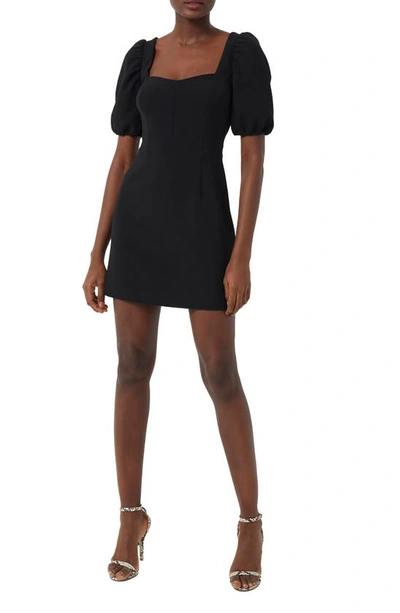 French Connection Whisper Back Cutout A-line Dress In Black