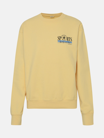 Sporty And Rich Cotton Venice Sweatshirt In Yellow