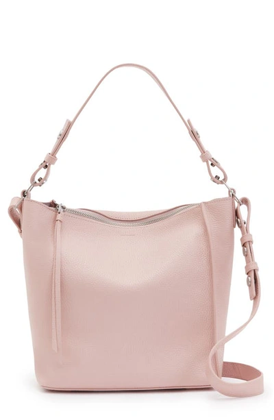 Allsaints Kita Leather Shoulder/crossbody Bag In Powdered Pink