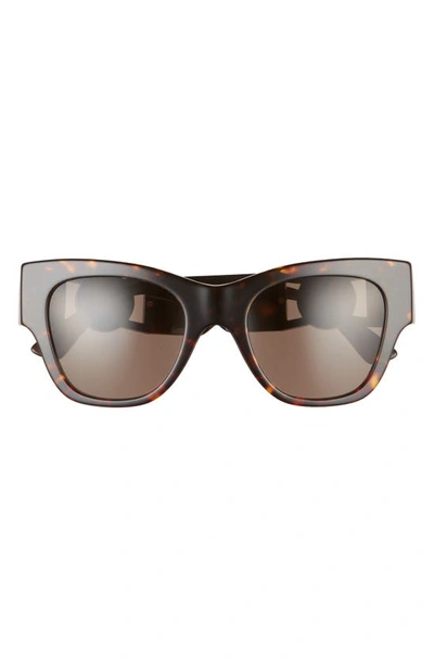 Versace 52mm Cat Eye Sunglasses- In Havana/brown