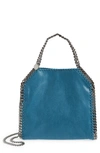 Stella Mccartney Mini Falabella Faux Leather Tote In Peacock