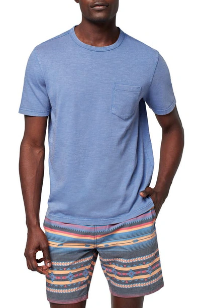 Faherty Sunwashed Organic Cotton Pocket T-shirt In Twilight