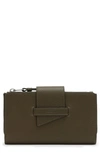 Allsaints Ray Leather Wallet In Sycamore Green