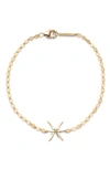 Lana Jewelry Women's Twenty 14k Gold & Diamond Pisces Bracelet