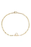 Lana Jewelry Solo Diamond Zodiac Bracelet In Yellow/ Libra
