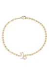 Lana Jewelry Solo Diamond Zodiac Bracelet In Yellow/ Capricorn