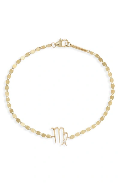 Lana Jewelry Solo Diamond Zodiac Bracelet In Yellow/ Virgo