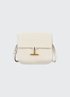 Tom Ford Small Tara Grain Calf Shoulder Bag In Chalk