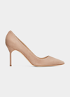 Manolo Blahnik Bb 70mm Suede Pumps In Dnud2504