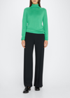 Lafayette 148 Knit Raglan-sleeve Turtleneck Sweater In Primrose