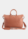 Royce New York Personalized Medium Executive Leather Duffel Bag In Tan
