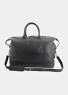 Royce New York Personalized Medium Executive Leather Duffel Bag In Black- Deboss