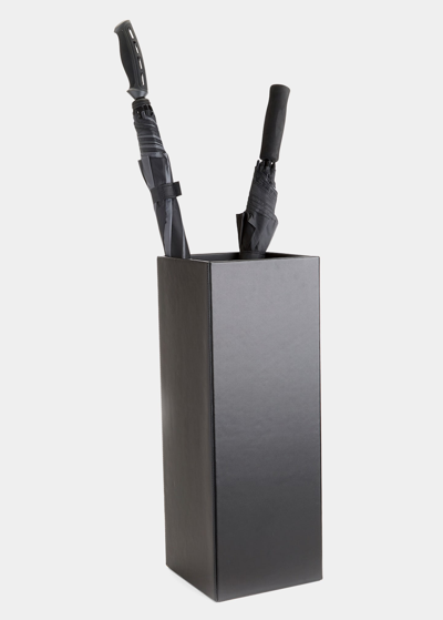 Royce New York Personalized Leather Umbrella Stand In Black
