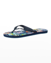 VILEBREQUIN MEN'S MULTICOLOR MEDUSA FLIP FLOPS