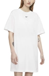 Nike Sportswear Essential T-shirt Dress In White/ Black