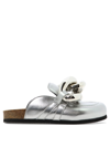 Jw Anderson Chain-link Metallic Loafer Mules