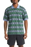 OBEY PRAISE JACQUARD STRIPE OVERSIZE COTTON POLO