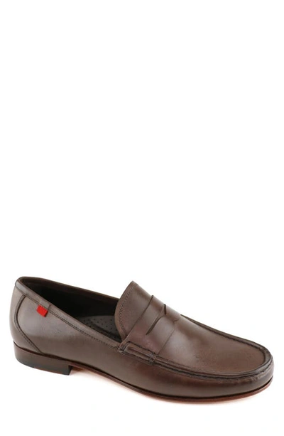 Marc Joseph New York Union Square Penny Loafer In Brown Napa